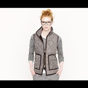 J. Crew Herringbone Down Puffer Vest Size M